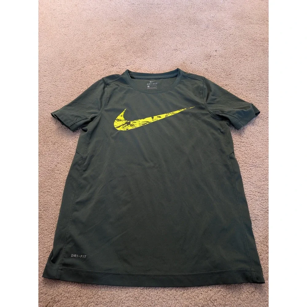 Nike Dri-FIT Short Sleeve Training Shirt Dark Forest Green Size Large
